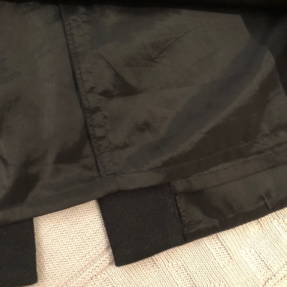 NWOT J.Crew Black Wool Skirt with Front Slit - Picture 6 of 8